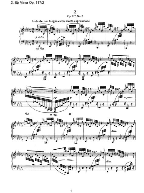 Analisi musicale Intermezzo Op. 117 No. 2