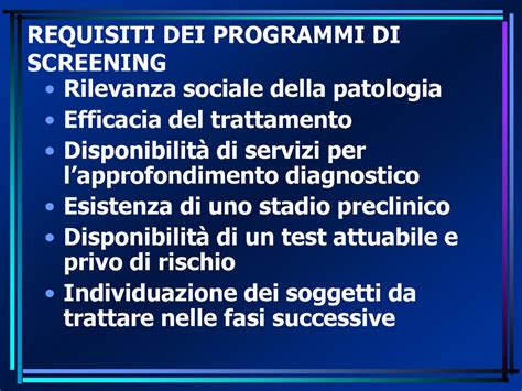 Diagramma comparativo: test di screening vs. test diagnostico
