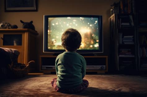 Bambino che guarda la TV o un tablet
