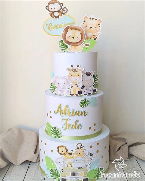 torta per il complimese a tema safari