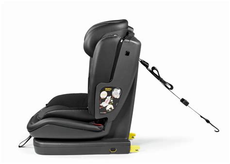 Dettaglio del sistema di ancoraggio ISOFIX sul seggiolino Peg Perego