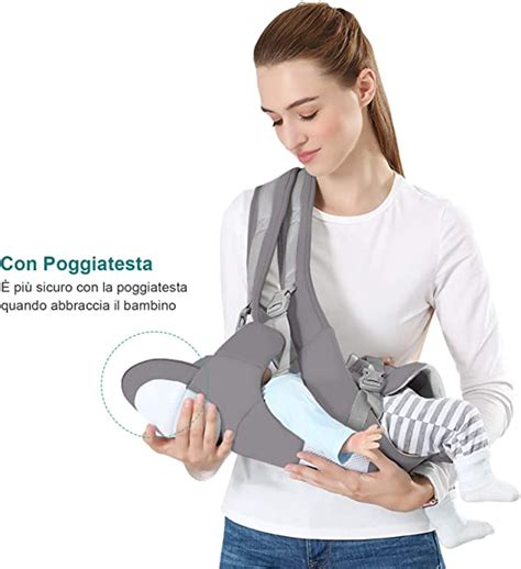 Marsupio ergonomico con bambino in posizione frontale
