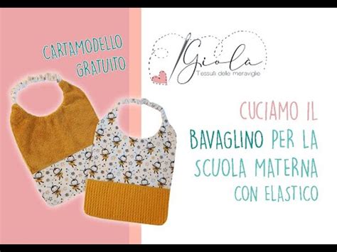 bavaglino cucito con cartamodello