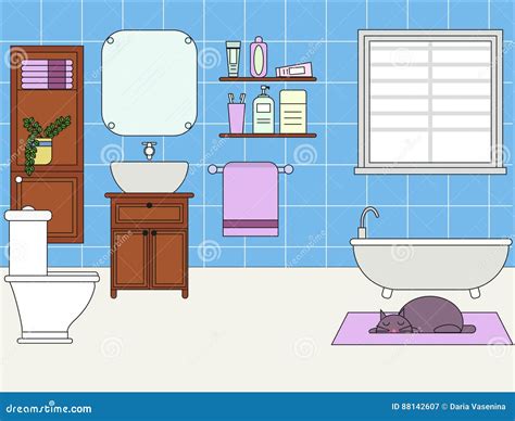 Disegno di un bagno per bambini in un asilo