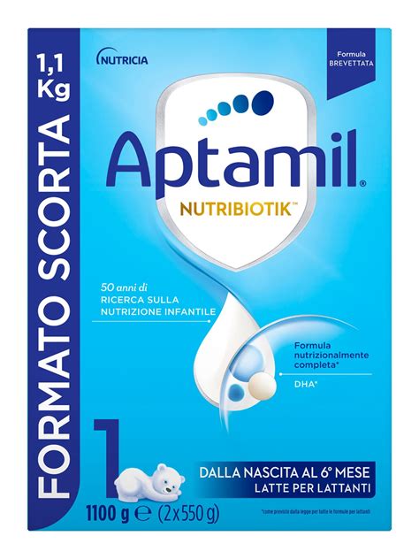 Confezione di latte Aptamil 1 in polvere e un misurino