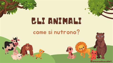 Animali che mangiano in un contesto illustrato
