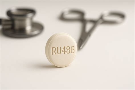 Schema che illustra le fasi dell'aborto farmacologico con RU486