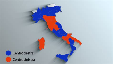 Mappa dell'Italia con indicazione delle diverse politiche sanitarie regionali riguardo al Bi Test (ipotetica)