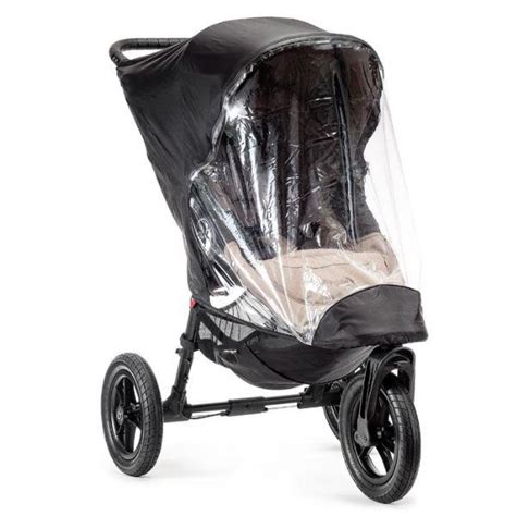 Bambino protetto dalla pioggia nel passeggino Baby Jogger
