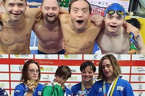 Gruppo di persone con sindrome di Down che partecipano ad attività sportive
