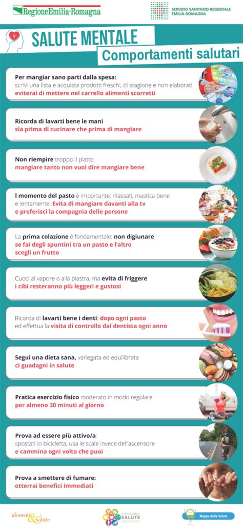 Infografica su alimenti da evitare e comportamenti salutari