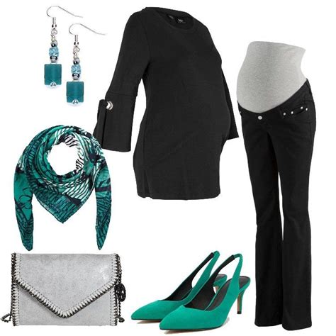 Outfit premaman con pantaloni e accessori