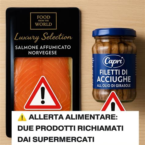 Simbolo internazionale di allerta richiamo prodotti alimentari