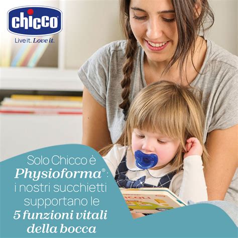 gamma di succhietti Chicco PhysioForma per diverse fasce d'età