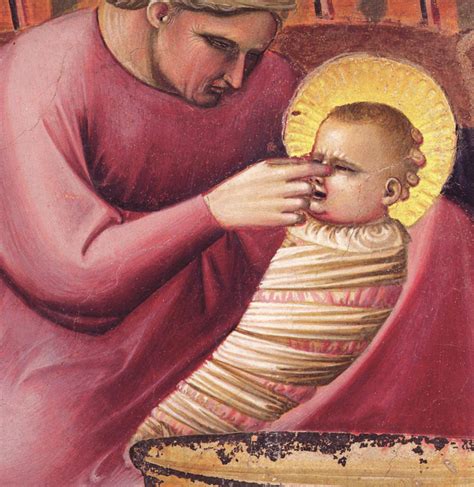 illustrazione storica di un bambino in fasce nel medioevo