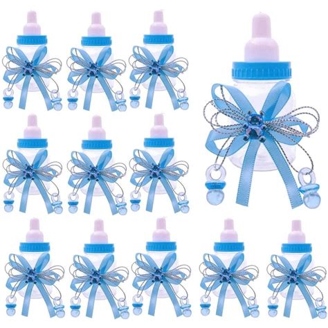 Biberon azzurro con fiocco