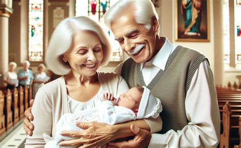 Nonni e zii festeggiano il Battesimo