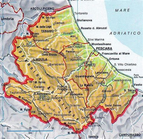 Mappa dell'Italia con la regione Abruzzo evidenziata per la sede di GreenHub