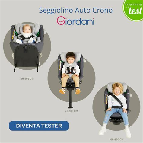 Regolazione delle cinture e del poggiatesta del seggiolino auto Giordani