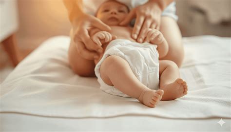 Genitore che cambia il pannolino del neonato