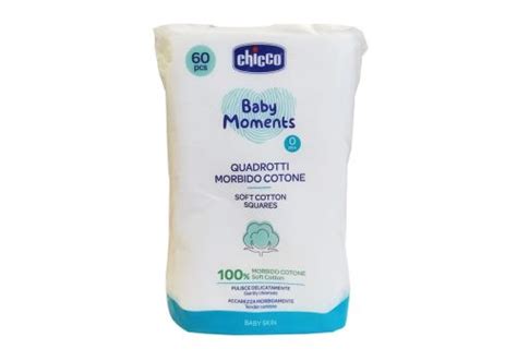 confezione di quadrotti in cotone puro Chicco per neonati