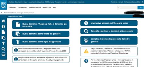 Processo Domanda Assegno Unico