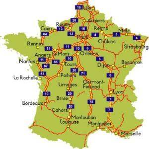 mappa delle autostrade francesi