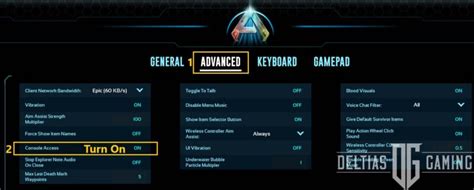 Interfaccia dei Comandi Console di ARK