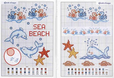 schema punto croce con animali