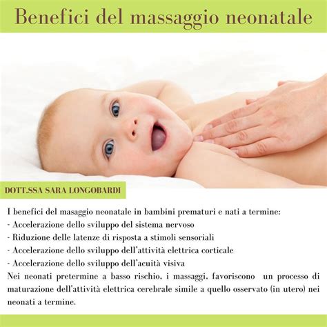 Schema benefici massaggio neonatale