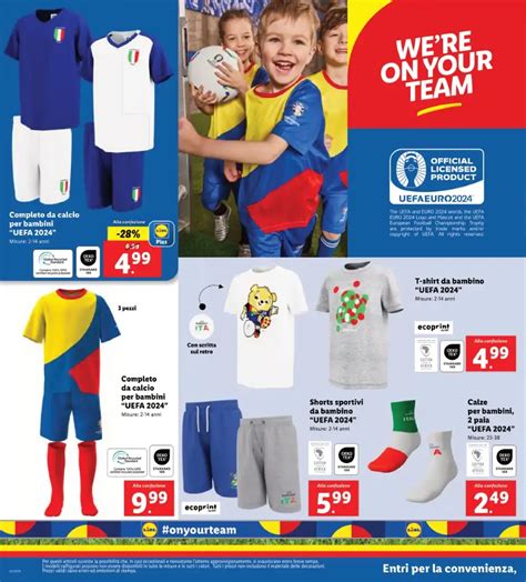 volantino Lidl con abbigliamento neonato