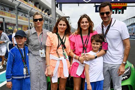 Roger Federer con la sua famiglia