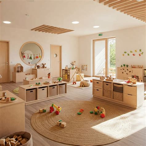 asilo nido moderno con spazi luminosi e attrezzature ludiche