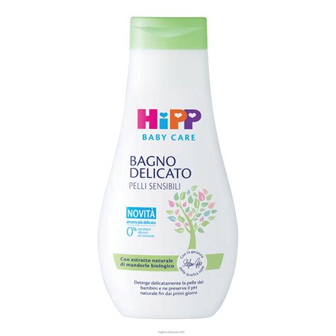 Flacone del Bagnetto Delicato HiPP e ingredienti principali