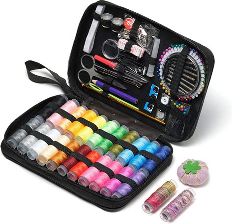 set completo di cucito con tessuti colorati e accessori per borsa cambio