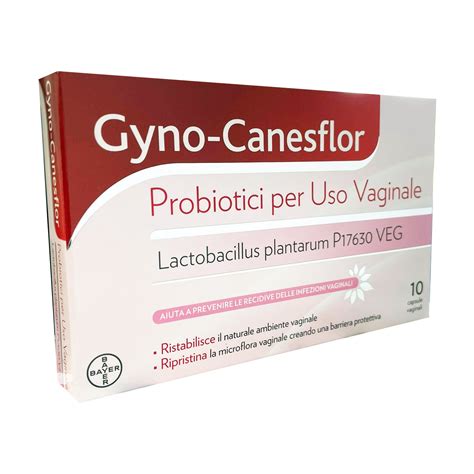 Schema di un ovulo vaginale e capsule probiotici