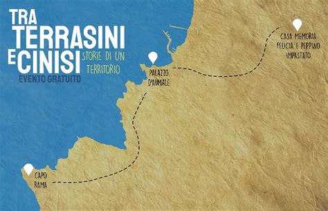 Mappa delle spiagge di Terrasini e Cinisi