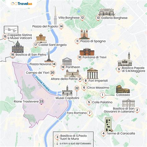 Mappa turistica di Terrasini con attrazioni principali