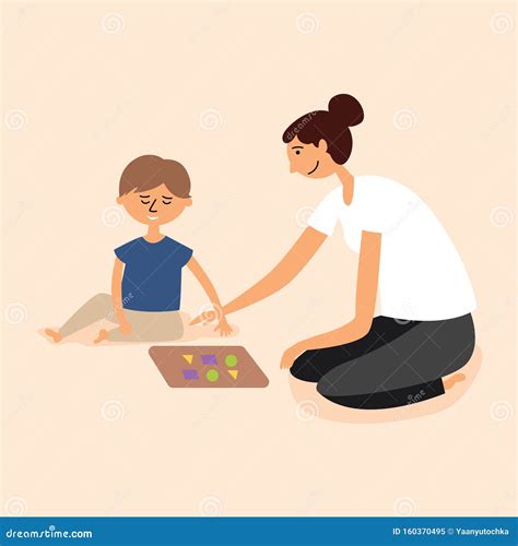Illustrazione di una madre che si prende cura del suo bambino con serenità