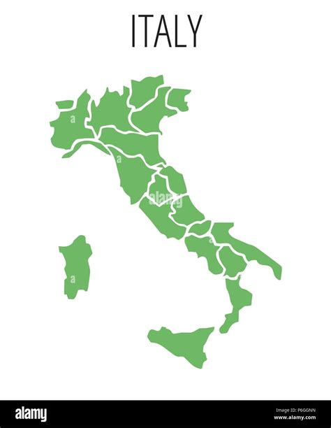 Mappa stilizzata dell'Italia con etichetta 