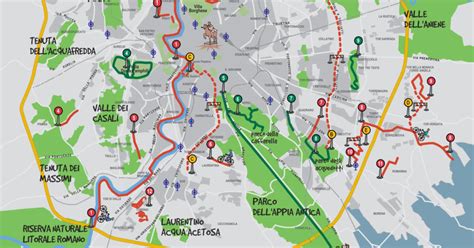 Mappa delle piste ciclabili urbane e punti di interesse per famiglie