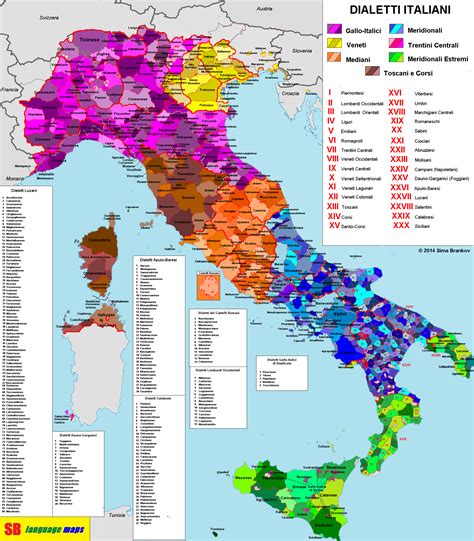 Mappa dei dialetti italiani