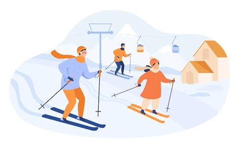 Famiglia che scia nello snowpark di Leukerbad