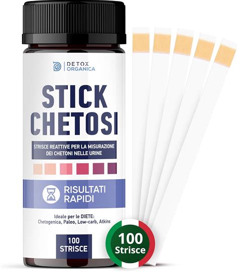 immagine di stick urinari per la rilevazione dei chetoni