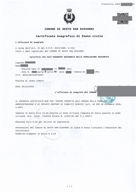 Ufficio di stato civile che riceve una dichiarazione di nascita