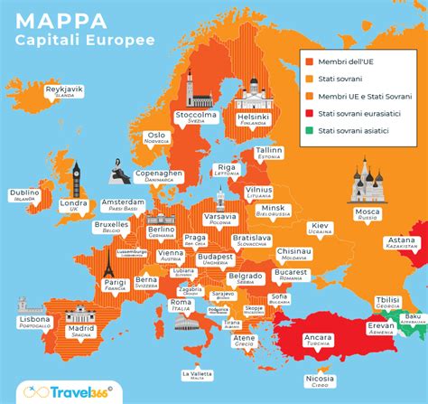 Mappa dell'Europa con evidenziate le destinazioni per il turismo riproduttivo