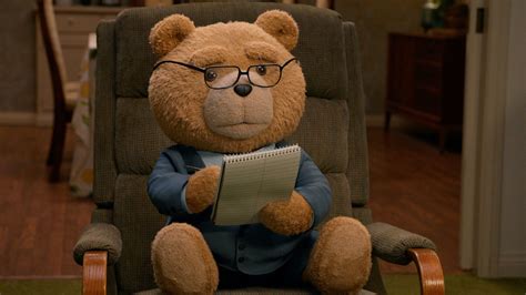Seth MacFarlane sul set con il pupazzo di Ted