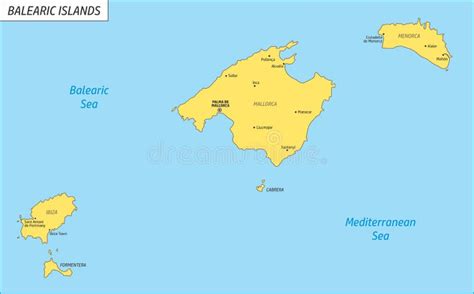 Mappa delle Isole Baleari