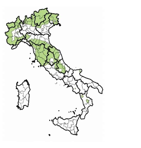 Mappa della distribuzione del colombaccio