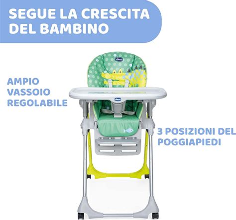 Dettaglio del sistema di cinture di sicurezza sul seggiolone Chicco Polly Easy